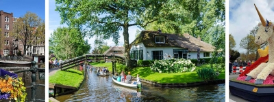 Holland med Giethoorn Blomsterkarnevalen